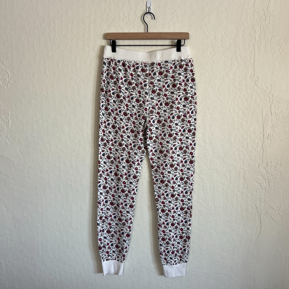 Sundance Floral Waffle Thermal Pajama Set Long Henley Shirt Jogger Pants Medium - Picture 9 of 11